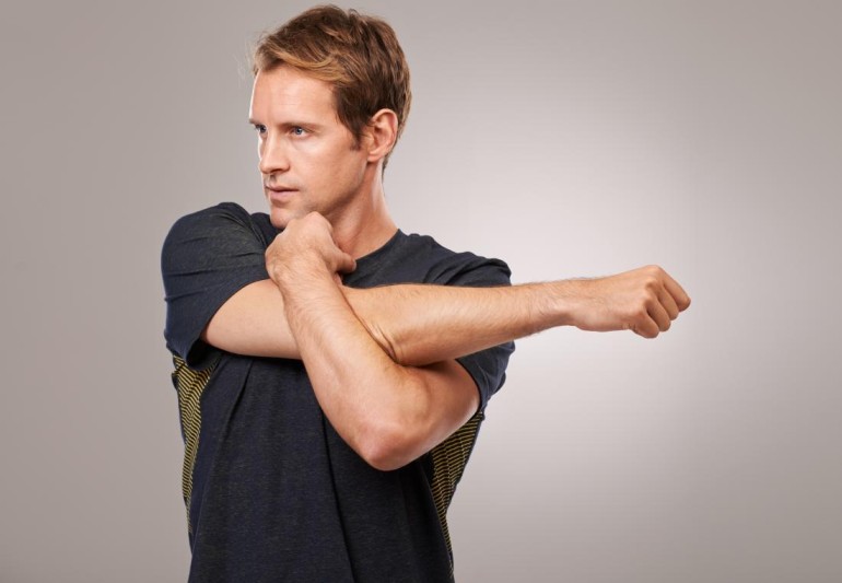 Cross-chest stretch