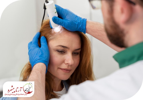 تشخیص ریزش مو توسط پزشک متخصص