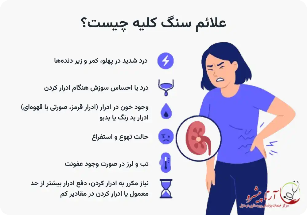 علائم سنگه کلیه چیست؟